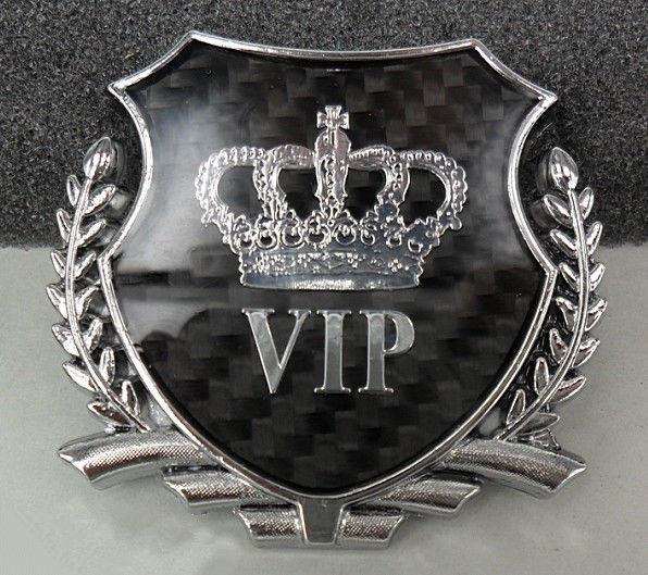 Carbon fiber badge emblem sticker - (vip) x2 logo