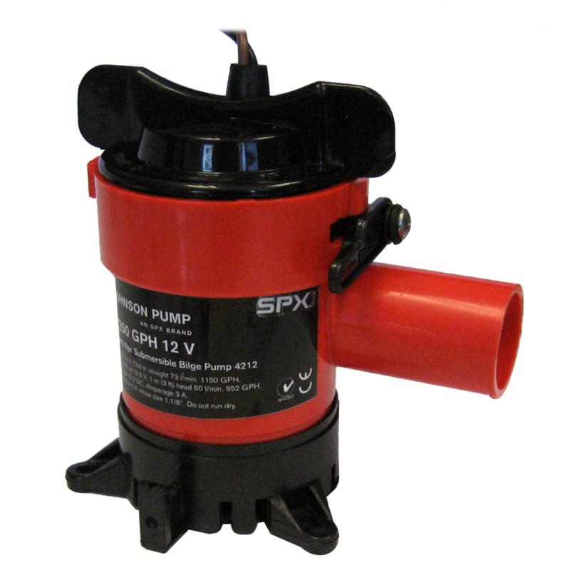 Johnson pump 1250 gph bilge pump 1-1/8" hose 12v 42123