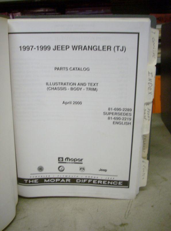 jeep wrangler parts book