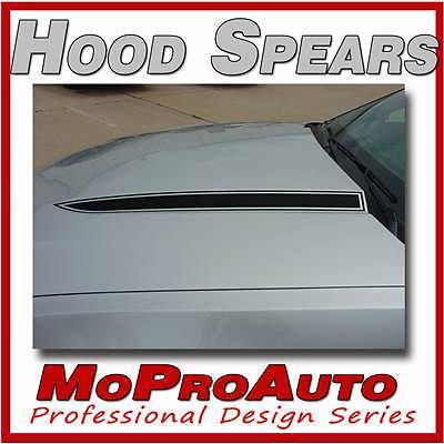 Mustang hood spears blackout decal stripe graphics - 3m pro grade 2011 465