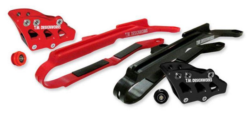 T.m. designworks baja-rally chain slide-n-guide kit - red  hcp-h06-rd