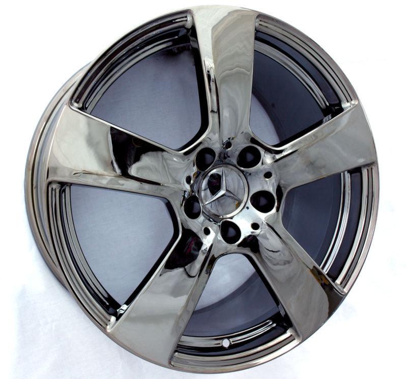 Mercedes e320 e420 e430 e550 18" black chrome wheels e