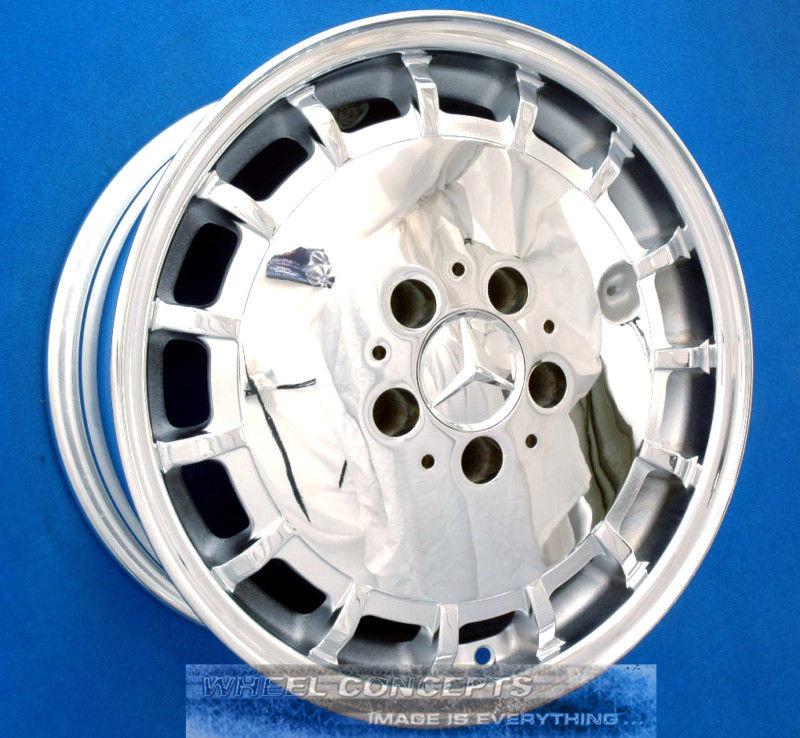 Mercedes 190 14 inch chrome wheels rims 14" 2014000602 201 type 14x5.0 65134