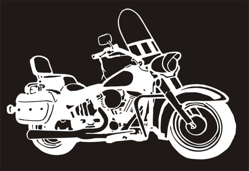  motorcycle harley fatboy biker indian vinyl decal window sticker