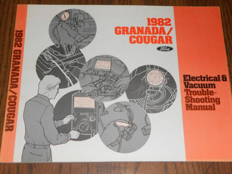 1982 ford granada / mercury cougar / wiring & vacuum diagram shop manual 