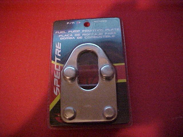 Chrome fuel pump mounting plate,sbc,with bolts,rat rod,283,348,327,350,409,400