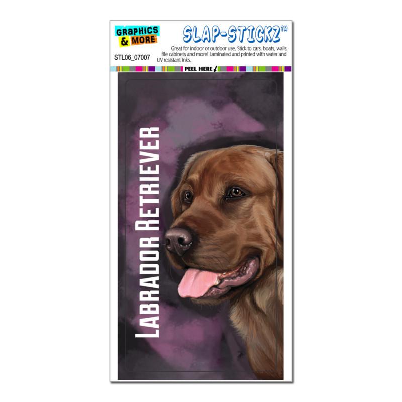 Chocolate labrador retriever pink - dog pet - slap-stickz™ window bumper sticker