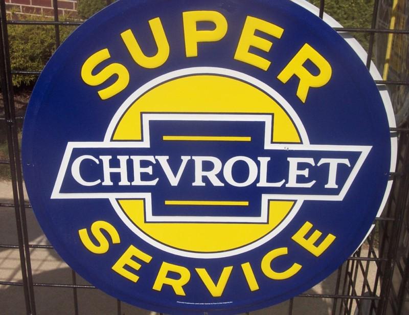 Nostalgic super chevrolet service 12" tin sign chevelle chevy camaro ss corvette