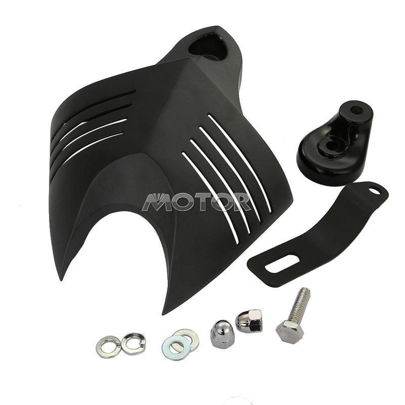 Black horn cover for harley hd softail dyna glide big twin electra 1992-2012