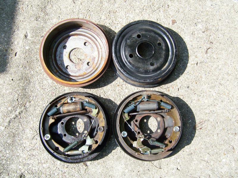 Mustang brake drums and backing plates 1964 1965 1966 4 lug 7 1/4' axle