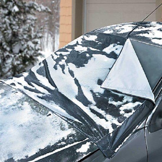 Auto car water-repellent magnetic snow ice windshield cover w. storage pouch nib