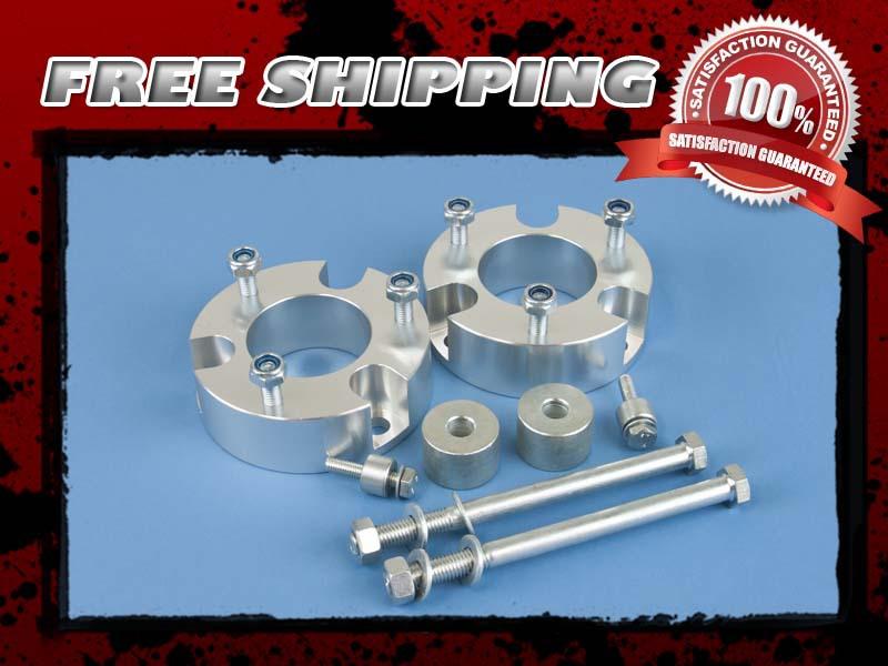 Silver aluminum block lift kit front 2" w/ differential skid plate drop 4wd 4x4