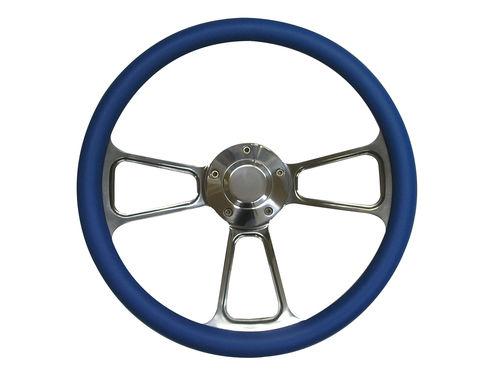 Polaris rzr / ranger steering wheel (muscle/half wrap) w/adapter (new) ~sky blue