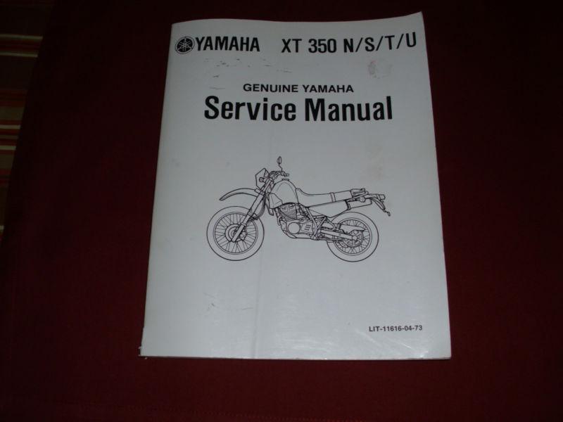 Genuine yamaha xt 350 n s t u factory shop manual