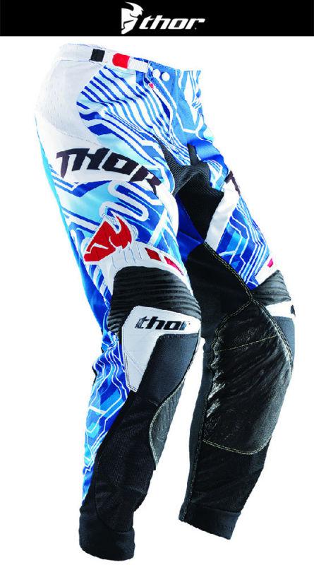Thor core fusion blue red white sizes 28-44 dirt bike pants motocross mx atv '14