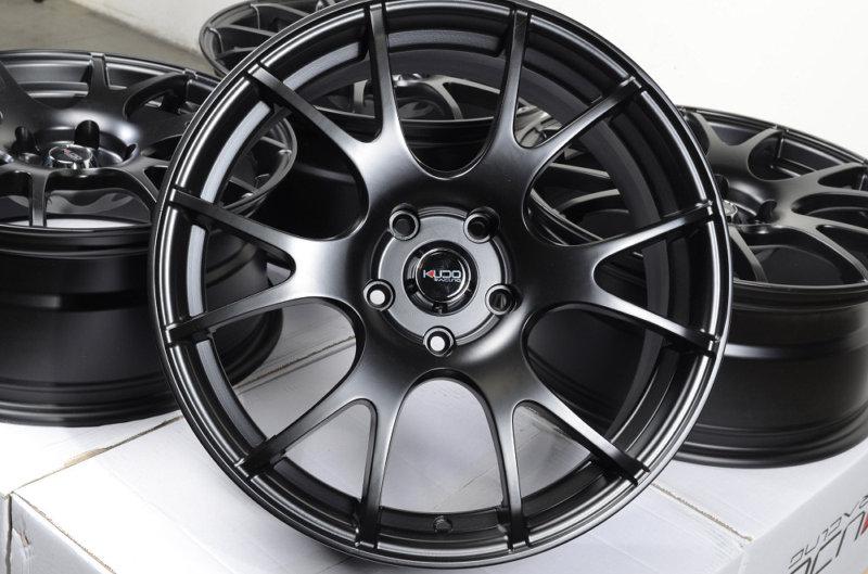 18" matt black kudo wheels rims mx-5 miata sc300 amanti forte optima sedona soul