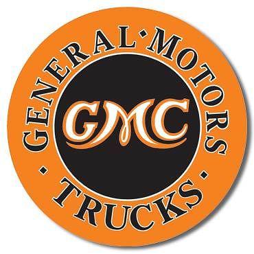 Vintage replica tin metal sign round gmc general motors chevy truck antique 1012