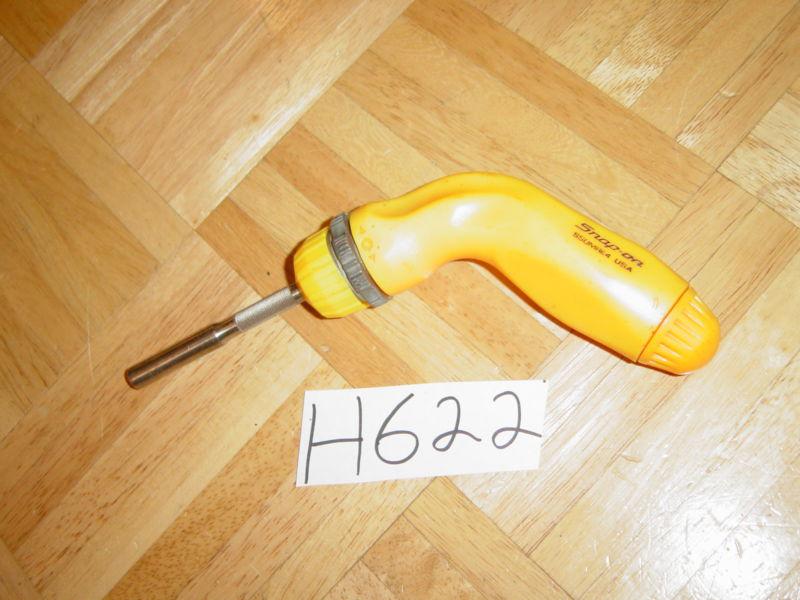 Snap on tools pistol grip ratcheting screwdriver orange plastic handle