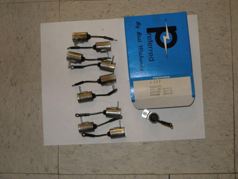 Qty 10 johnson/evinrude preferred electric condenser rep. part#581419 1974-76