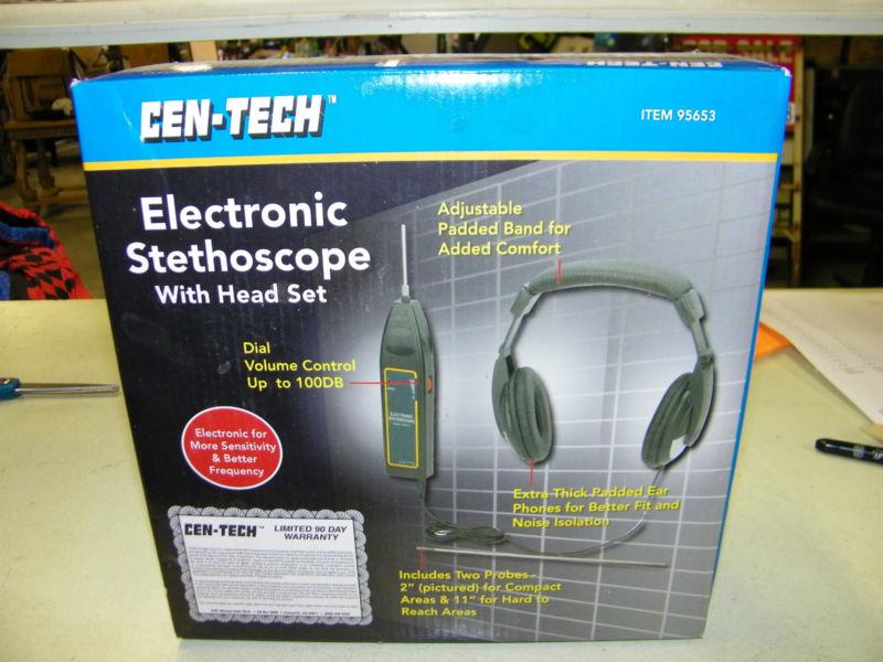 Cen-tech electronic stethoscope w headset automotive noise diagnostic tool nib! 