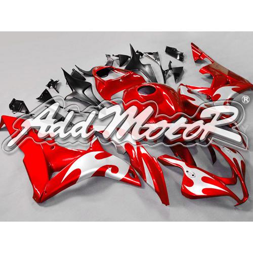 Injection molded fit 2007 2008 cbr600rr 07 08 flames red fairing 67n25