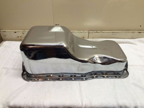 Original 1966 mustang chrome oil pan with 22 bolt holes.