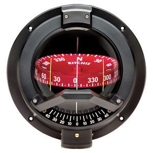 Ritchie bn-202 navigator compass - bulkhead mount - black -bn-202