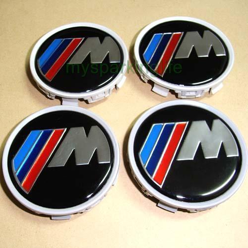 4 pcs ///m bmw car motor auto wheel center caps emblem badge logo
