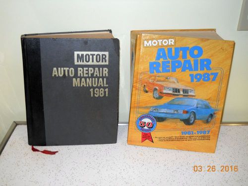Set of 2 motors auto repair manuals 1981 and 1987