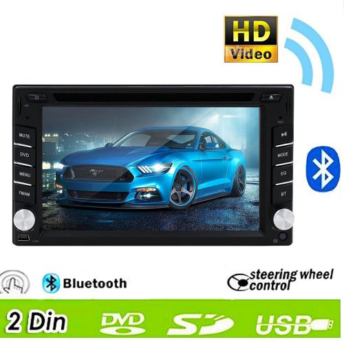 Double 2din in dash stereo audio 6.2&#034; bluetooth car radio cd dvd player sd/usb