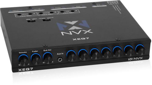 Nvx xeq7 7-band stereo equalizer (1/2 din) w/ dual aux input &amp; subwoofer control