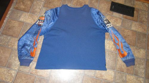 Xxl impact racing 3 pc firesuit shirt nomex uniform top blue fire resistant race