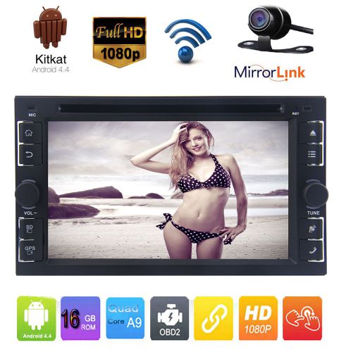 Quad-core 6.2&#034; android4.4 2din gps car dvd player 3g-wifi stereo radio bt camera