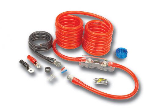 Stinger sk4201 car stereo 4000 series 1/0 gauge power wire amp installation kit