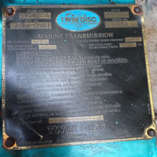 Twin disc marine transmission 5010-a case/cover