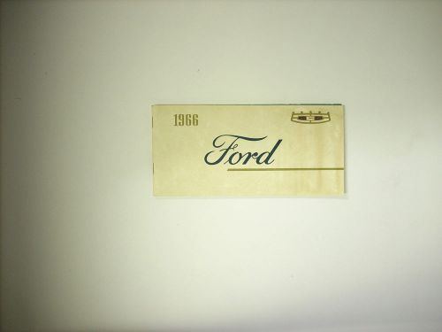 1966 ford car owners manual (galaxy)