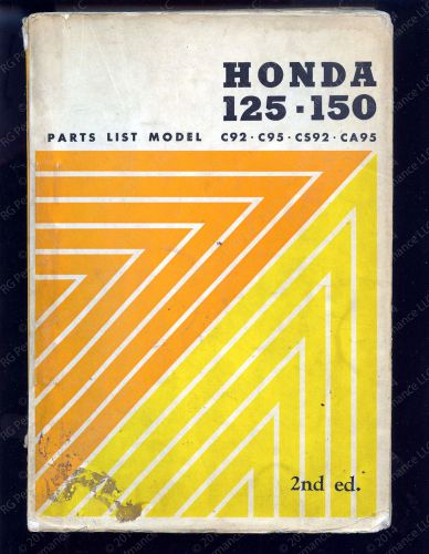 Original 1965 honda 125 / 150 parts list for model c92 c95 cs92 ca95