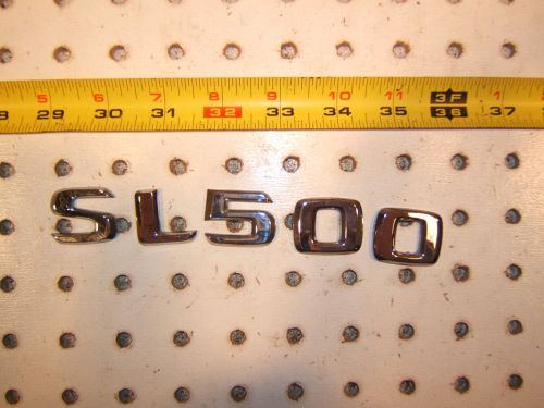 Mercedes late r129 sl500 rear deck lid sl500 plastic genuine oem 1 emblem,sl500