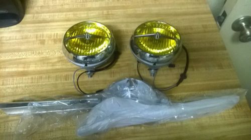 1965 66 67 ford mustang gt, amber fog lights, assembly, housing, grill bars