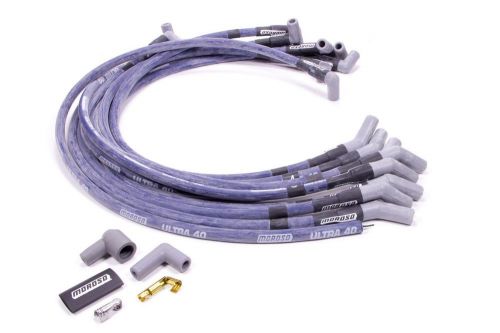 Moroso ultra 40 spark plug wire set spiral core 8.65 mm blue sbf p/n 73626