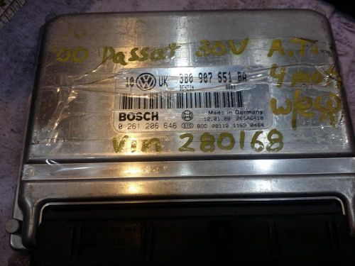 Volkswagen passat engine brain box electronic control module; 2.8l (v6), engin