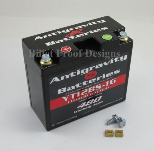 Antigravity batteries yt12bs-16 16 cell ducati oem case size 480cca lithium ion