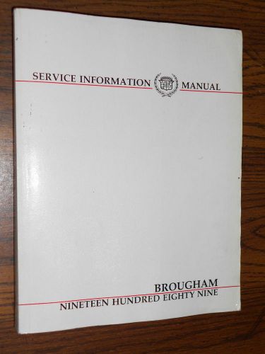 1989 cadillac brougham shop manual original g.m. book!