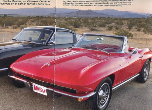 1965 chevrolet corvette &amp; ford mustang shelby gt350h 7g color article