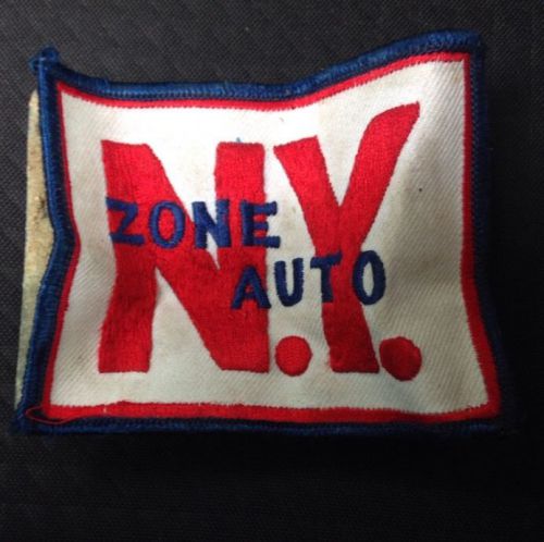 Vintage n.y. zone auto embroidered patch 1960&#039;s-70&#039;s  rare find (mint!!)