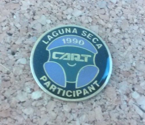 Vintage pin cart participant laguna seca 1990 indy car racing lapel hat pinback