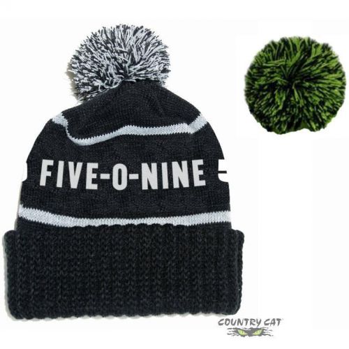 509 adult one-size fits most detachable pom beanie hat - black / green