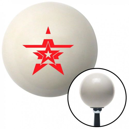 Red stars with stripes ivory shift knob with 16mm x 1.5 insertlever boot lever