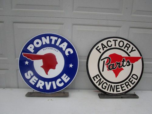 Tin gas oil dealer garage auto repair shop dealer advertising logo decor 2pc x