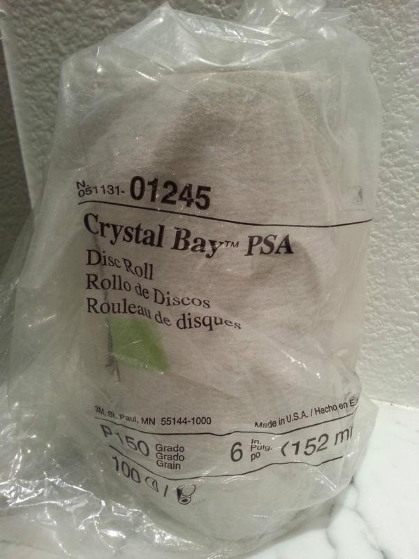 3m crystal bay psa sanding disc roll da sand paper #01245 p150 150 grit 6" 100pc